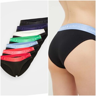 新款正品卡尔KA老佛爷奢华纯棉包臀低腰三角裤舒适LOGO字母内裤