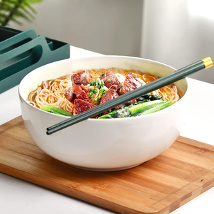 纯白大汤碗装泡面 面碗家用大碗骨瓷6寸7寸8寸吃面 面碗陶瓷超级