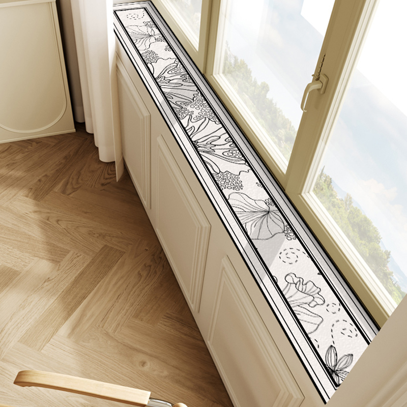 硅藻泥ins小清新窗台垫窄改造窗沿窗户台防护吸水软垫飘窗垫防尘