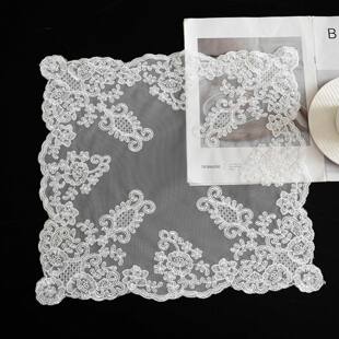 西餐垫盘垫桌布田园布艺蕾丝花边美式床头柜烤箱盖巾装饰小盖布