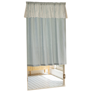 蓝色条纹日系简约门帘窗帘柜帘帘子ins风隐私帘子遮挡隔断可定制