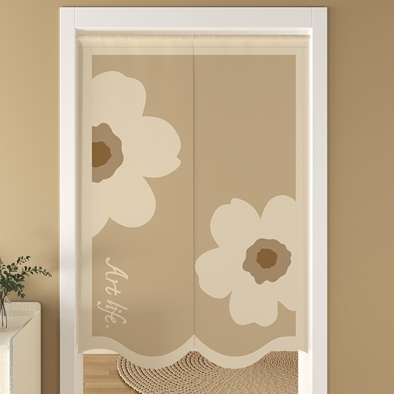 美人胚子奶油风遮挡门帘异形