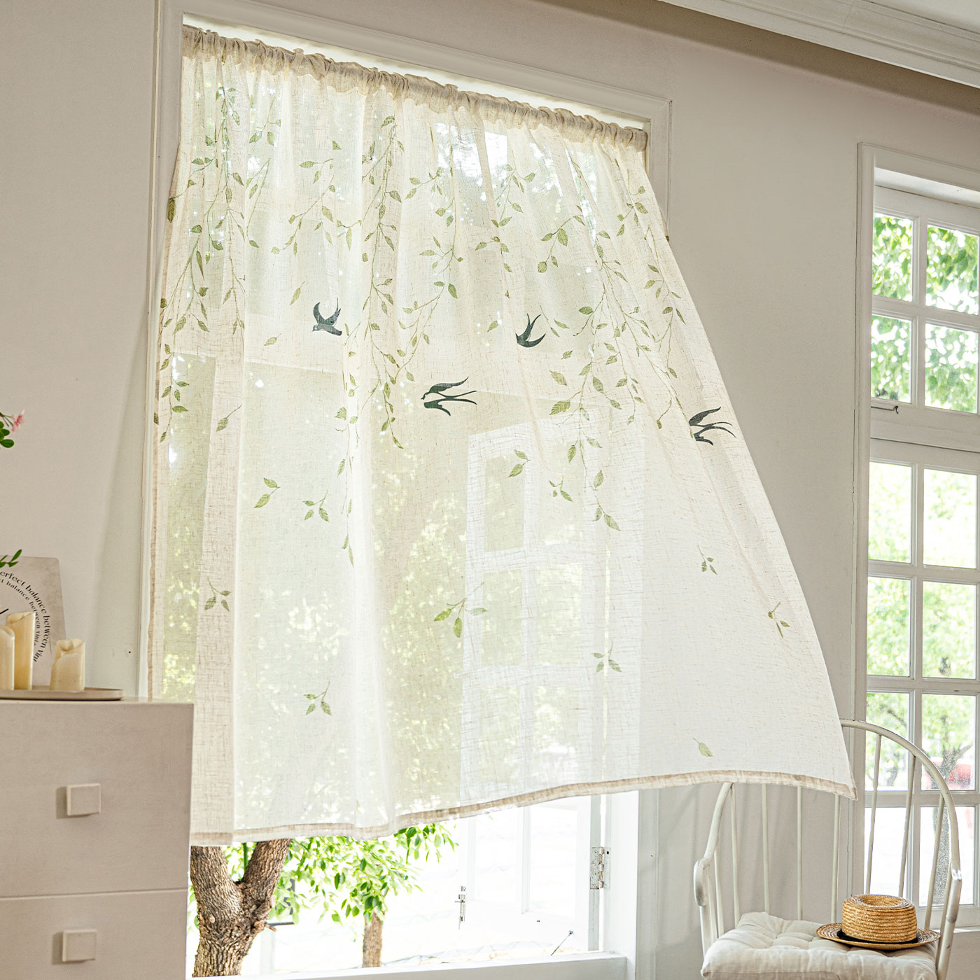 免打孔小窗帘入户玄关过道遮挡帘高级感半帘隔断隐私帘家用门帘