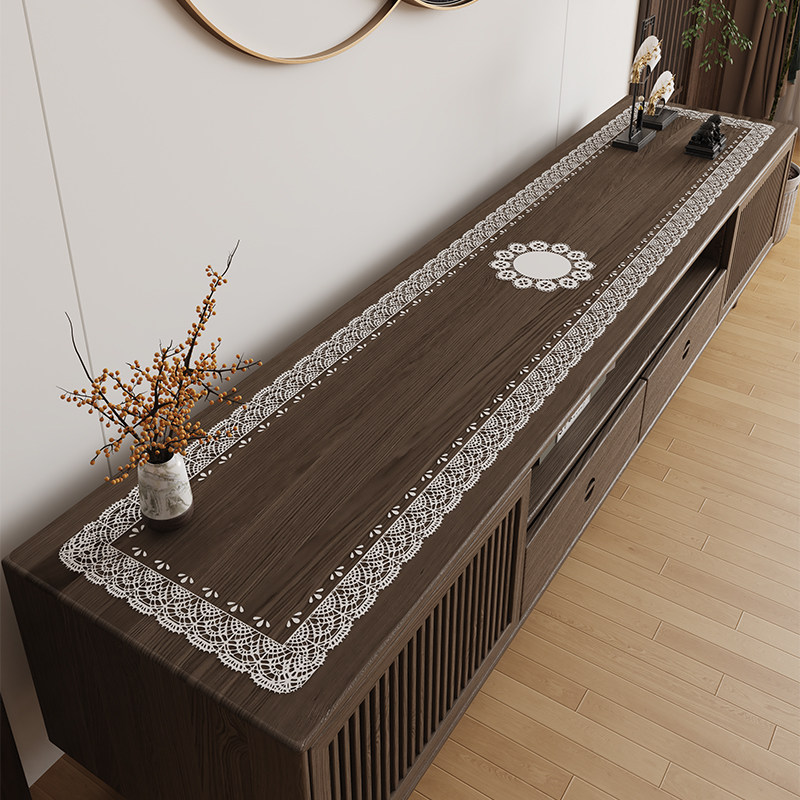 中式高级感餐边柜电视柜桌垫台面保护垫防水防油防烫桌布鞋柜垫子,居家布艺,桌布,淘宝优惠券,粉丝福利购,淘宝优惠卷