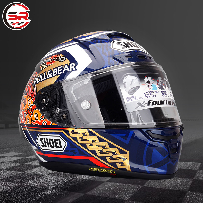 sr赛车 shoei x14祭限量版招财猫二代马奎斯封王成人头盔限量版