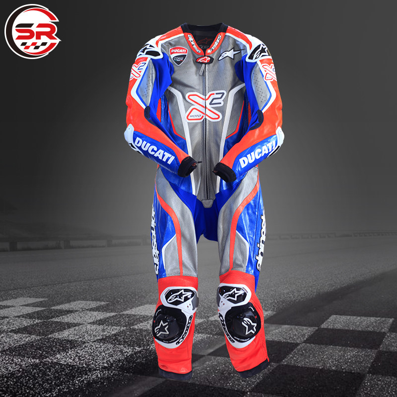 SR赛车 杜卡迪厂队A星合作款 MoTo GP 连体 摩托赛车服防摔骑行服