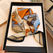 工装 真丝丝巾春秋100%桑蚕丝68 68cm中方巾百搭韩国小领巾搭衬衫