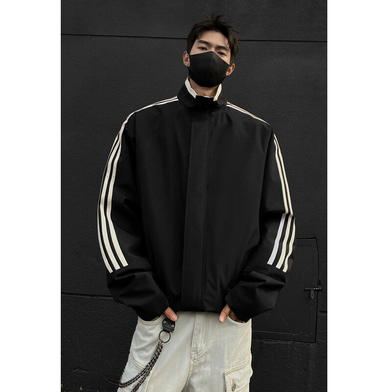 夹克衫外套男春秋季2026新款美式情侣宽松潮牌上衣服港风休闲男装