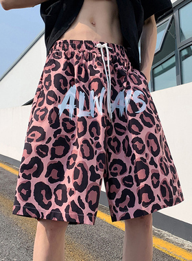 沙滩裤男夏季薄款花短裤运动潮牌宽松睡裤休闲五分泳裤速干大裤衩