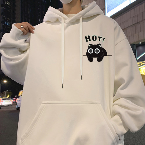 潮流宽松卡通印花休闲连帽卫衣