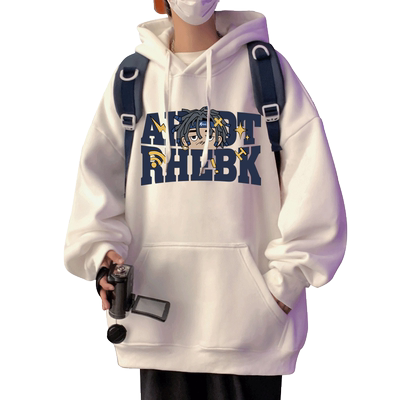 潮流宽松连帽卫衣男女运动休闲