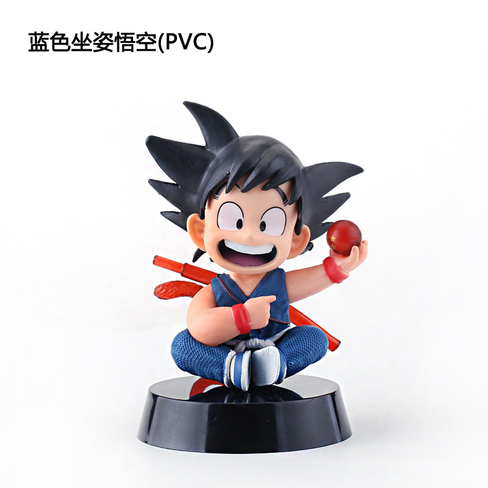 盲盒手办七龙珠坐姿孙悟空蛋糕装饰公仔手办PVC七龙珠蛋糕摆件摆