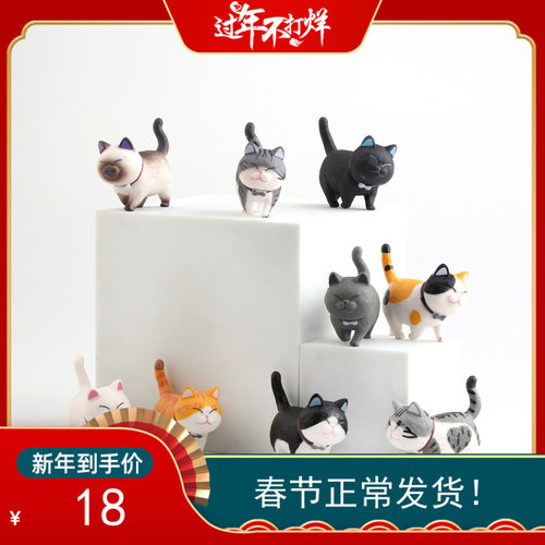 实心起司蛋糕装饰可爱猫猫生日