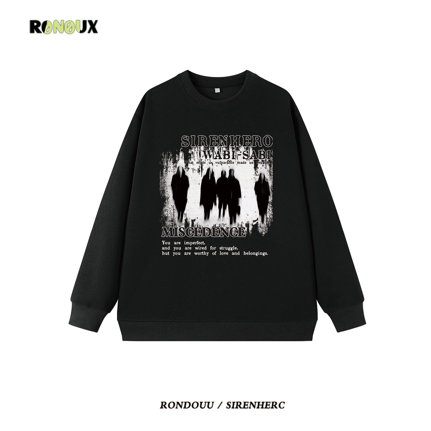 美式复古嘻哈潮牌圆领卫衣男女春秋薄款宽松慵懒风hiphop上衣长袖