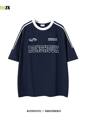 美式复古重磅oversize短袖t恤男女夏宽松情侣高街潮牌hiphop上衣