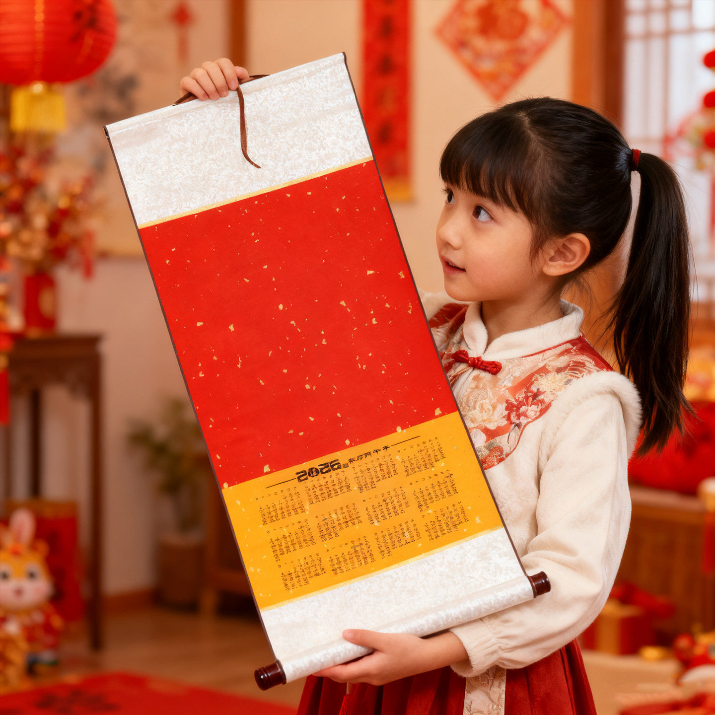2026年空白挂历宣纸日历挂轴空白卷轴蜡染万年红手写毛笔字书法国画创作专用作品纸装裱字画福字对联年历画轴,文具电教/文化用品/商务用品,宣纸,淘宝优惠券,粉丝福利购,淘宝优惠卷