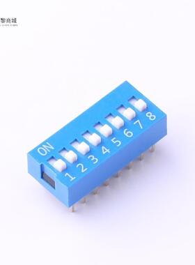 全新原装DS-08BLP正品/8位,2.54mm,180度蓝色,侧插凸柄