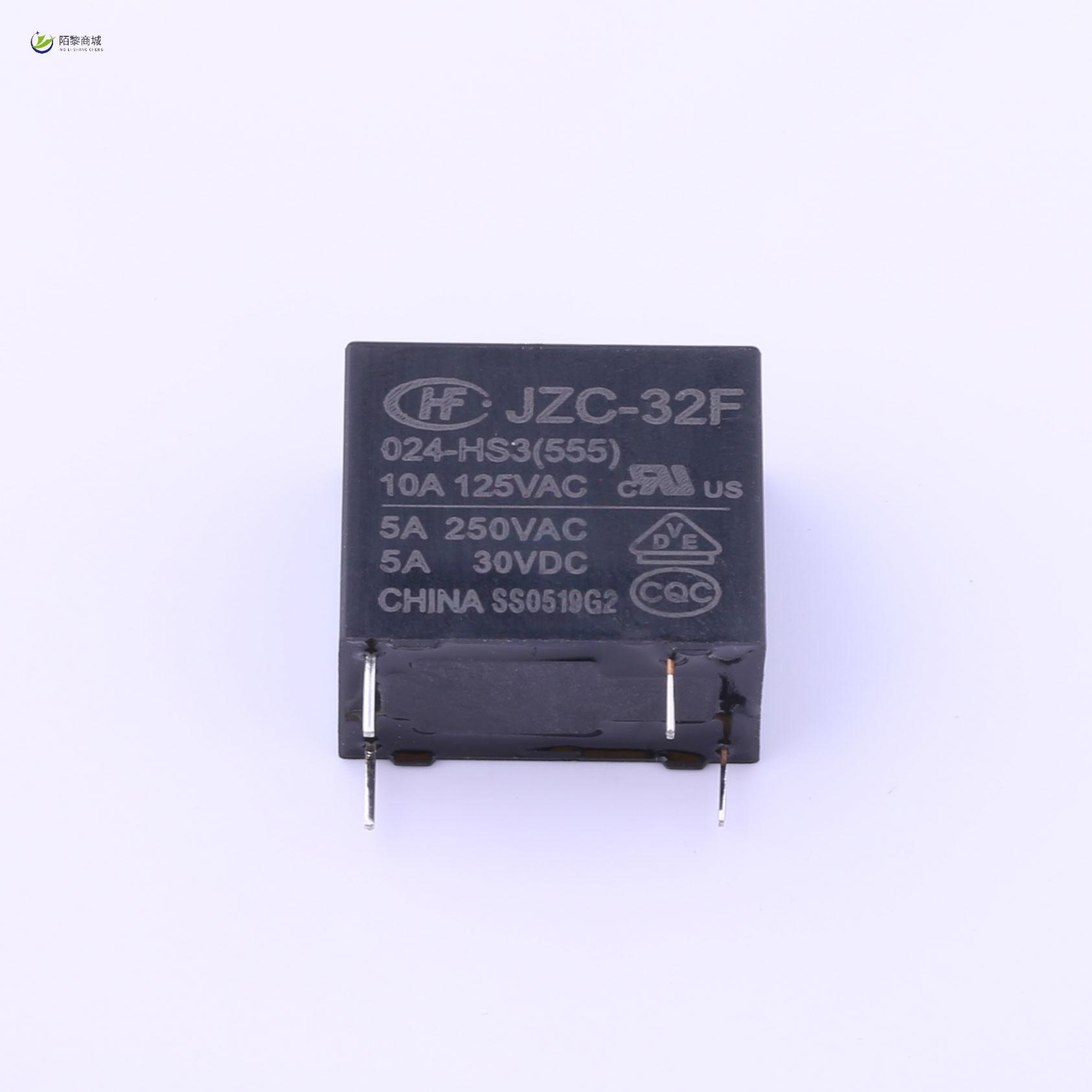 全新原装JZC32F/024-HS3(555)正品/功率继电器 5A SPST