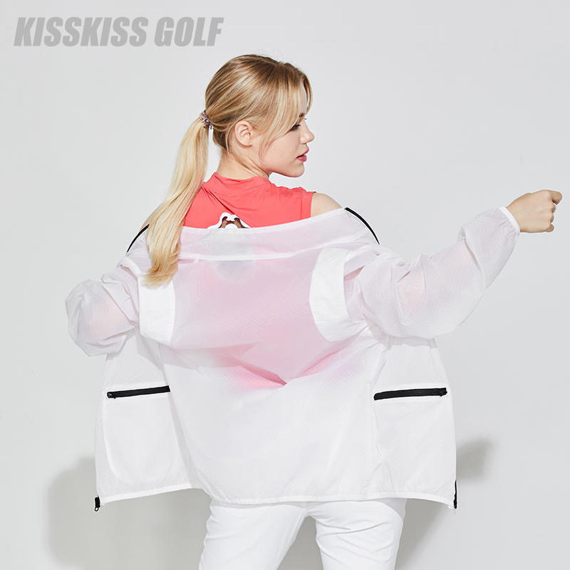 KISSKISSGOLF女士防晒防雨外套 高尔夫户外运动休闲透气防晒衣夏