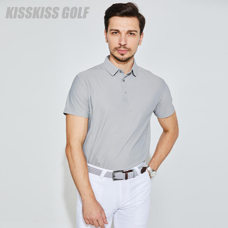 KISSKISSGOLF高尔夫男士休闲运动短袖T恤 透气速干排汗男士上衣夏