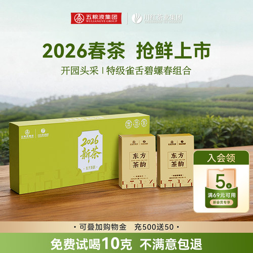 2026年新茶林湖雀舌碧螺春绿茶早春明前组合装60g送礼