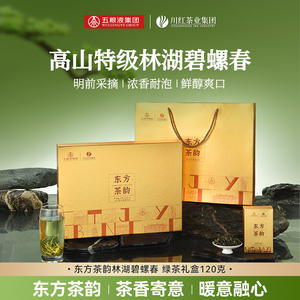 林湖特级碧螺春东方茶韵礼盒早春新茶绿茶叶120g送礼送长辈