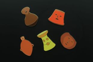 陕西考古博物馆中华文物复制文创陶淘乐园显眼包系列锌合金冰箱贴