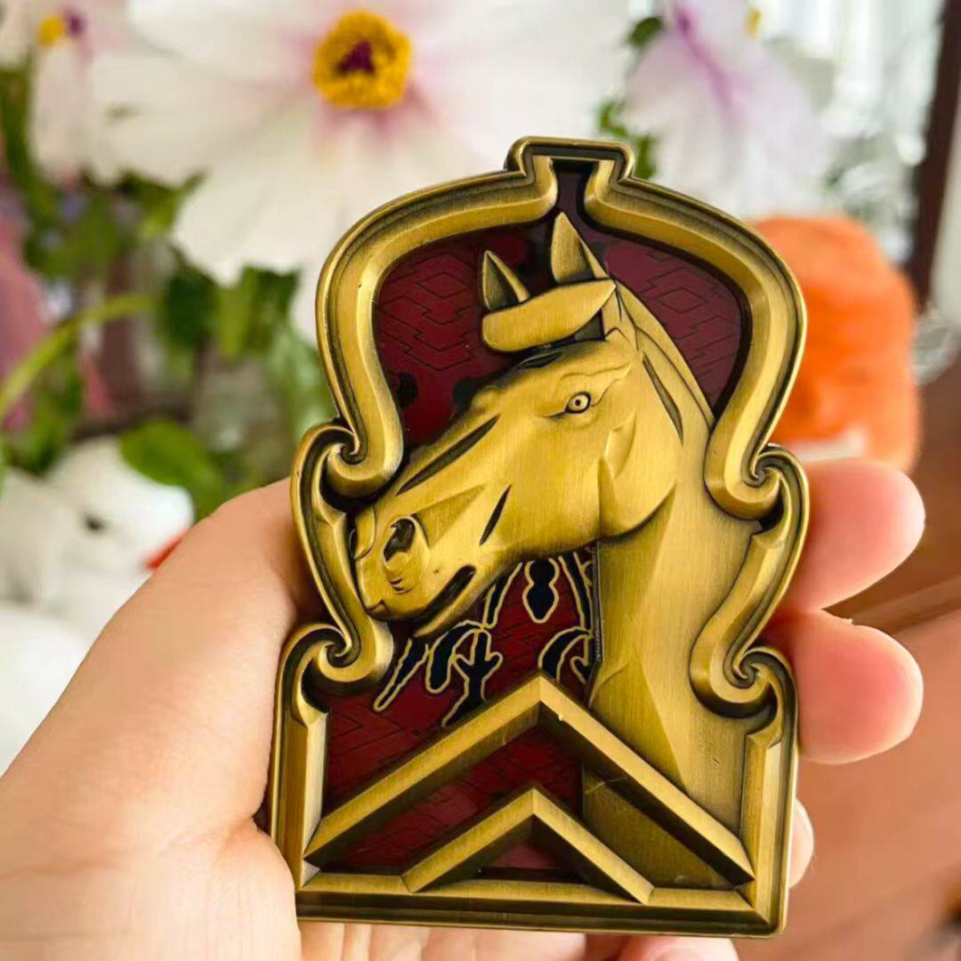 朕的手办 大秦龙纹骑士盾牌冰箱贴步骑车谋双层可拆锌合金冰箱贴