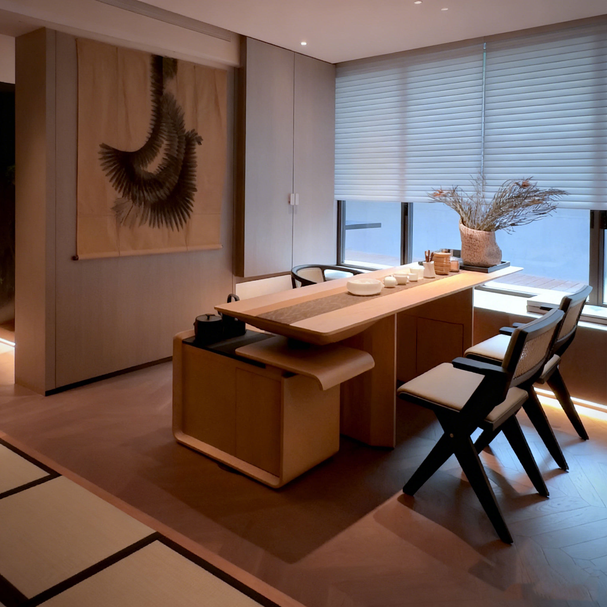 新中式实木泡茶桌高级感茶室书房书桌茶桌二合一推拉办公一体茶台,住宅家具,家用茶台/茶桌,淘宝优惠券,粉丝福利购,淘宝优惠卷