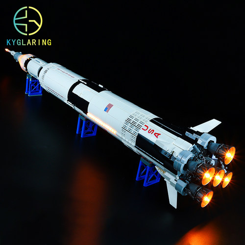 可匀适用于乐高21309创意美国宇航员阿波罗土星五号LED积木玩具灯 - 封面