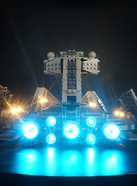 可匀Kyglaring灯饰适用于75055星球大战歼星航LED灯饰