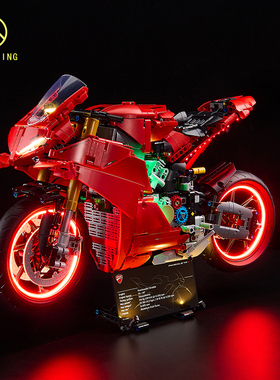 KY可匀适用于乐高42202杜卡迪PanigaleV4S摩托车LED积木灯饰灯光