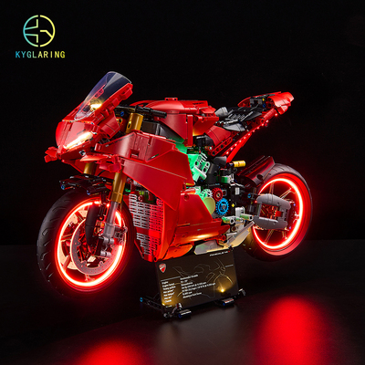 适用积木杜卡迪摩托车led灯光组