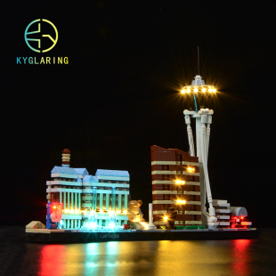 KY适用乐高建筑系列21047拉斯维加斯天际线街景模型LED灯光灯饰