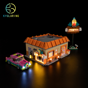 KY可匀适用于乐高10352辛普森一家库斯提汉堡店LED积木玩具灯饰光