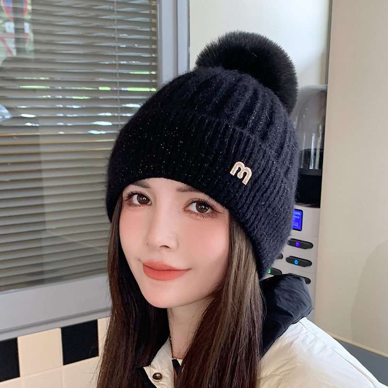 毛线帽逛街休闲女秋冬加绒保暖