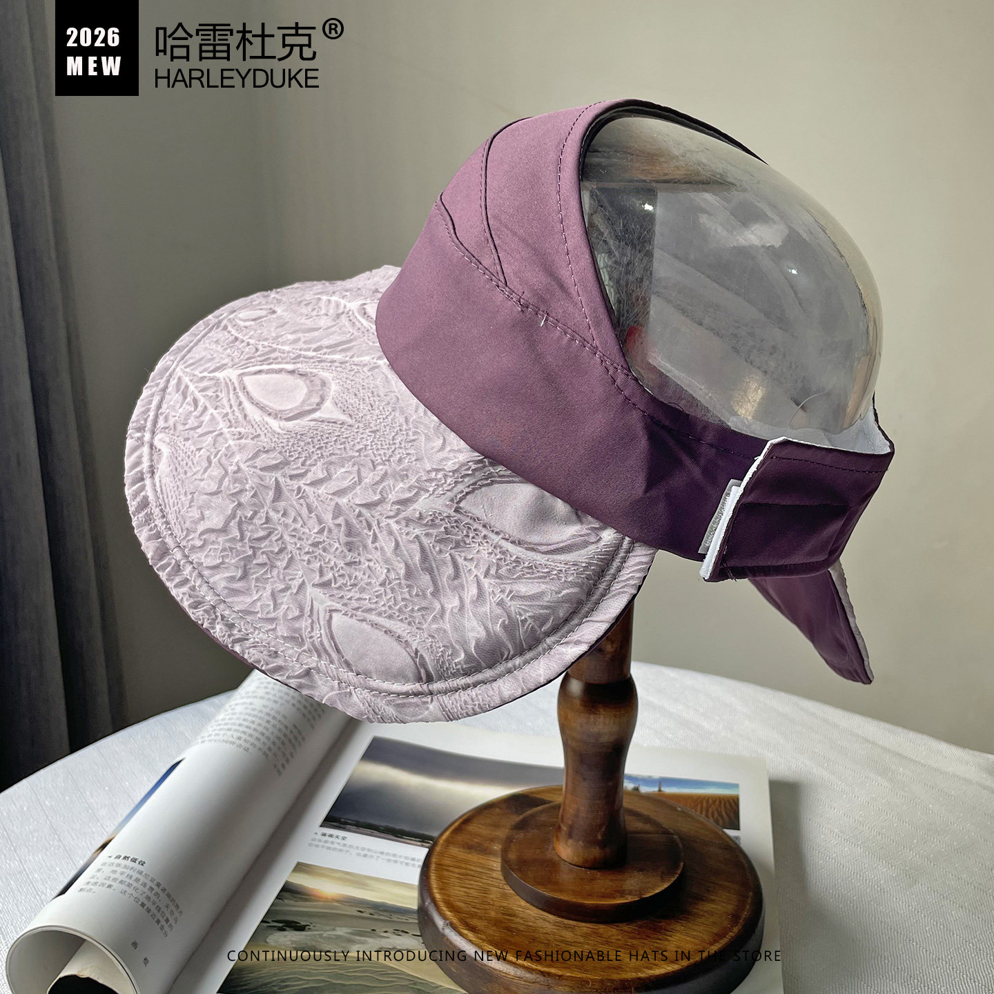 春夏季中老年人女士遮阳帽子空顶可盘发防晒太阳帽户外大檐可折叠