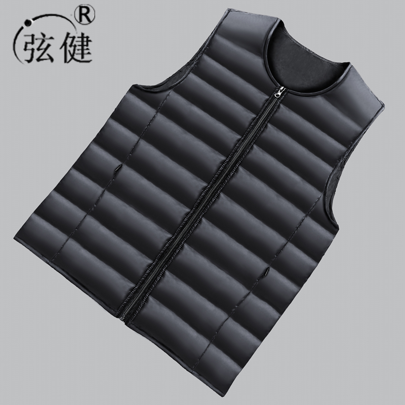 轻薄羽绒内胆中老年无领短款