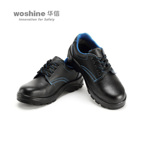 华信吉豹牛皮PU耐磨劳保鞋