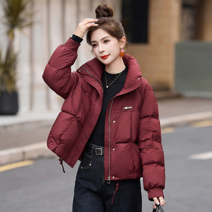 羽绒服女2025冬季新款小个子白鸭绒立领面包服时尚保暖外套AZ9529