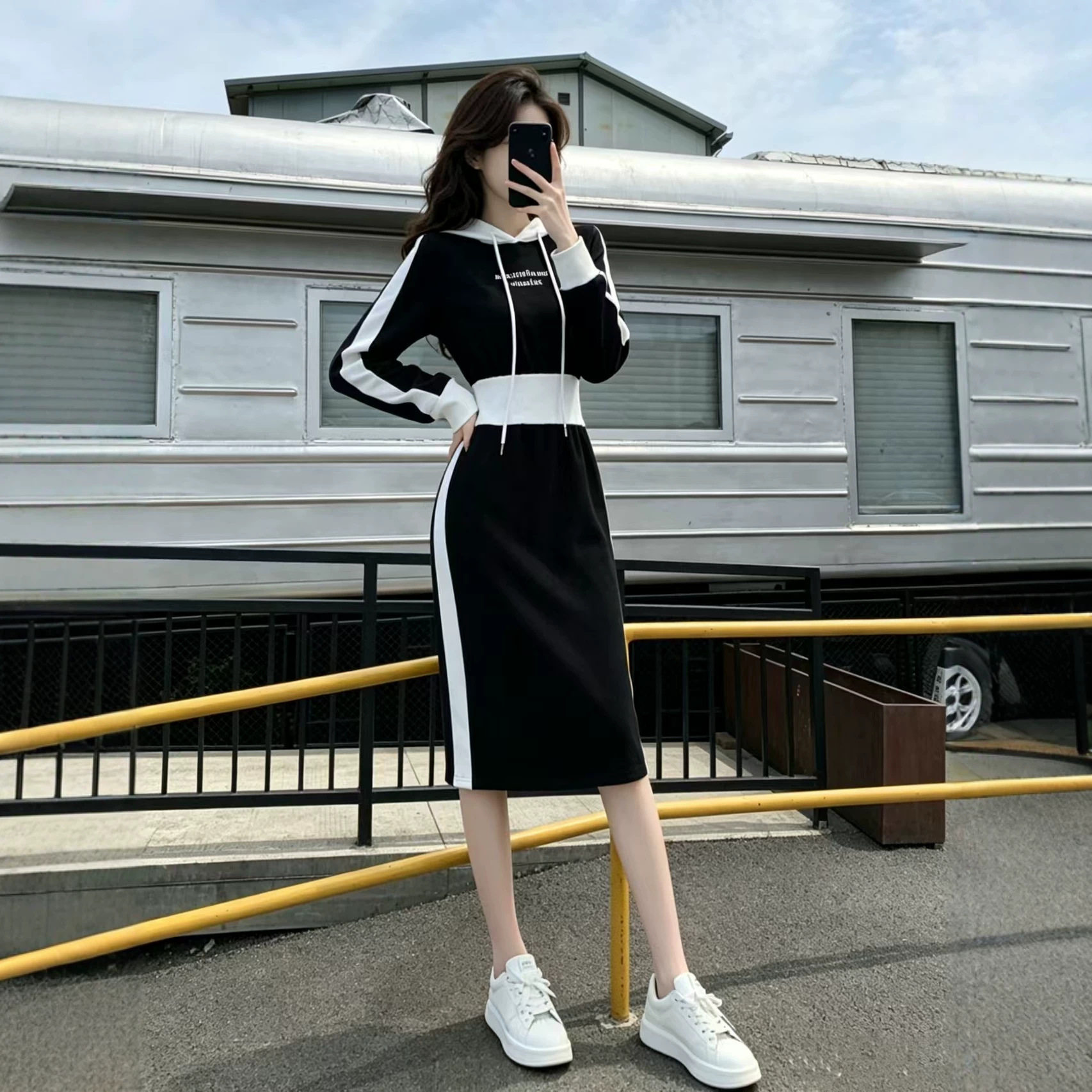 韩系阔腿裤套装女装秋季新款韩版华夫格洋气显瘦运动休闲两件套潮