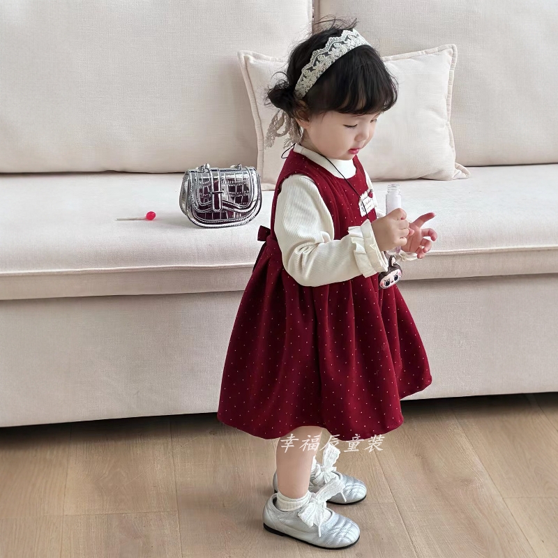 婴儿公主裙宝宝背心裙子周岁礼服