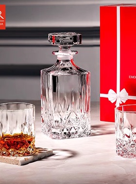 RCR意大利进口威士忌酒杯套装水晶玻璃杯洋酒杯套装酒樽送礼盒装