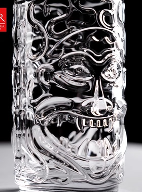 意大利RCR创意果汁杯水晶玻璃tiki提基鸡尾酒杯冷饮杯长饮杯酒吧