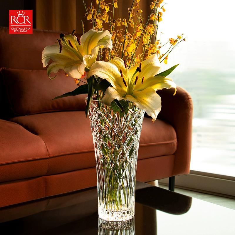 意大利进口水晶玻璃客厅摆件花瓶