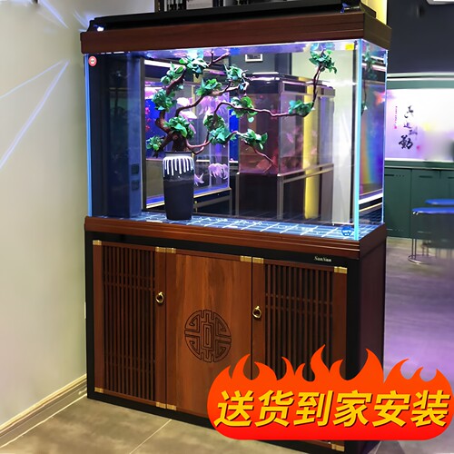 森森大型超白龙鱼缸底过滤水族箱