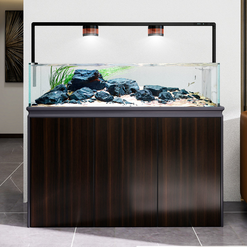 森森新款超白玻璃底滤溪流缸