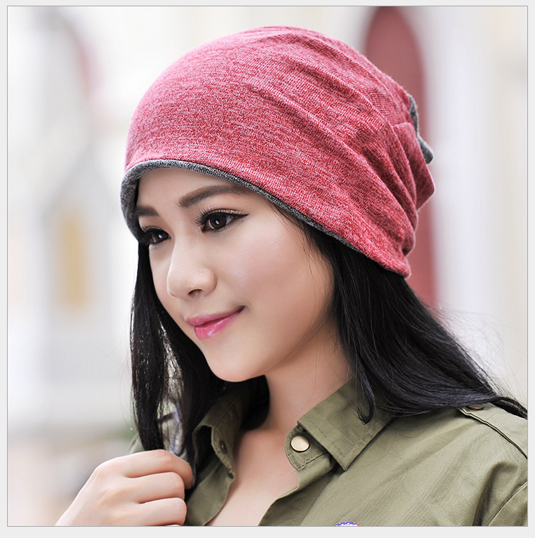 春夏纯色男女头巾帽子韩国街头时尚包头帽 薄款套头帽围脖两用