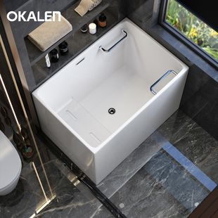 深泡网红迷你浴盆 坐式 欧凯伦小户型日式 浴缸家用亚克力小型独立式