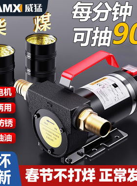 电动抽油泵12v24v220v通用柴油泵输油泵抽油机抽水泵自吸泵加油机